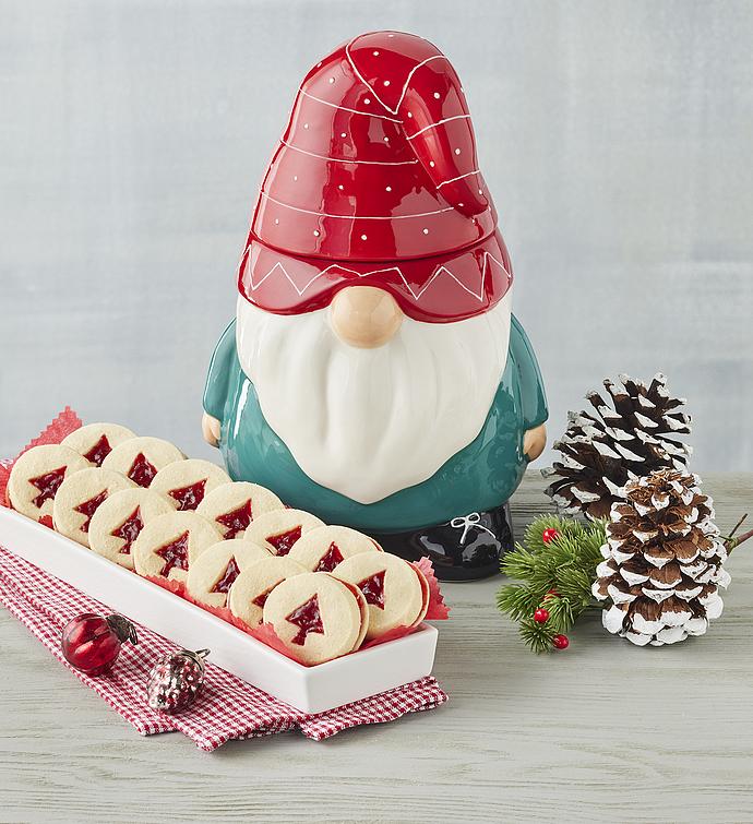 Gnome Cookie Jar with Cookies